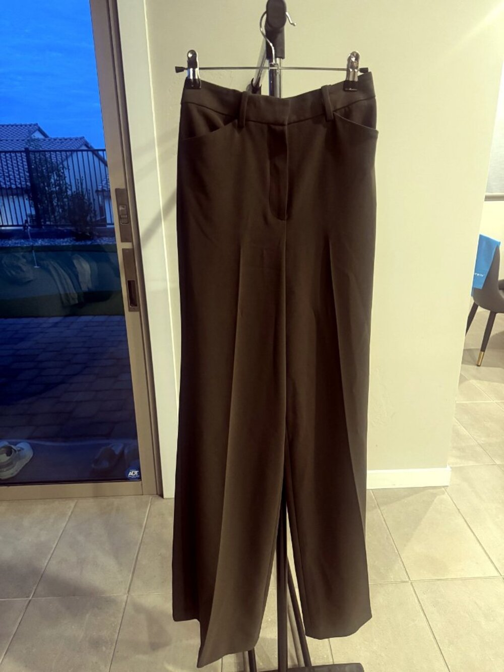 Theory Wide-Leg Pants Olive Size 0